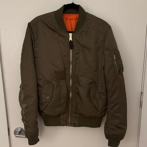Alpha Industries Olive Green Bomber Jacket